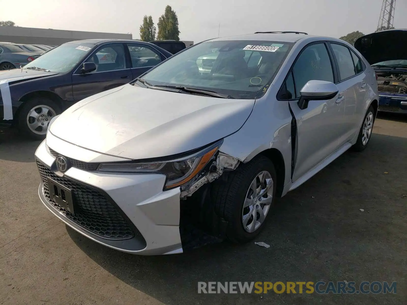 2 Photograph of a damaged car 5YFEPRAE0LP106510 TOYOTA COROLLA 2020