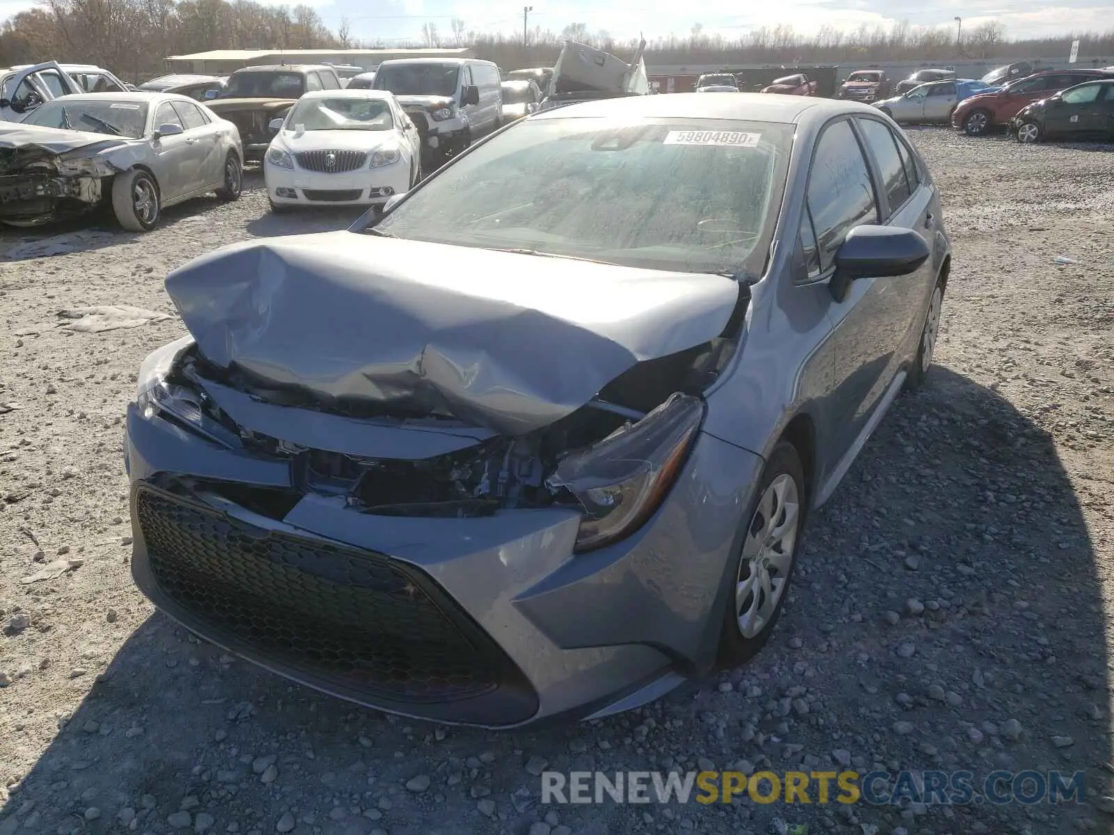 2 Photograph of a damaged car 5YFEPRAE0LP122240 TOYOTA COROLLA 2020