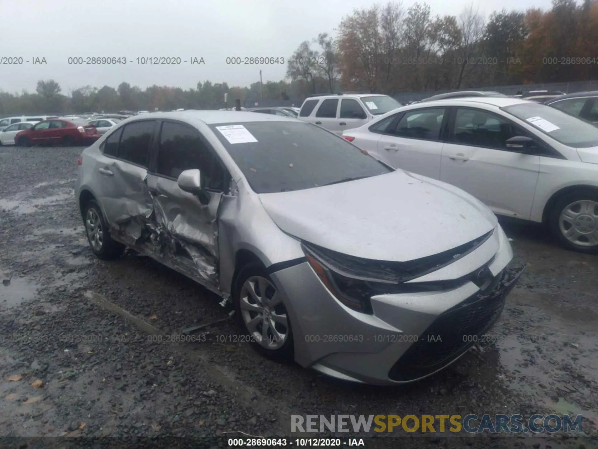 1 Photograph of a damaged car 5YFEPRAE1LP046995 TOYOTA COROLLA 2020