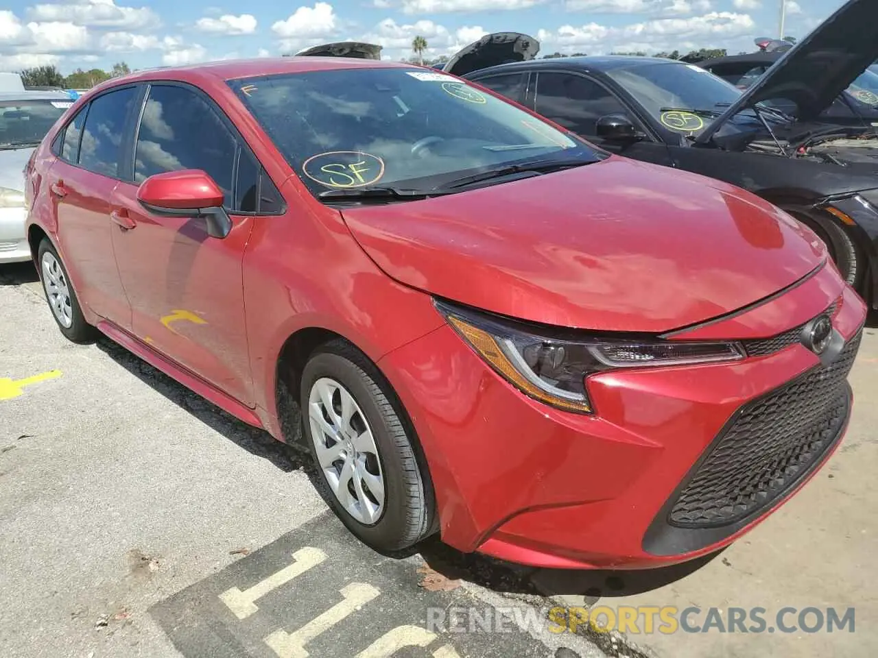 1 Photograph of a damaged car 5YFEPRAE1LP053865 TOYOTA COROLLA 2020