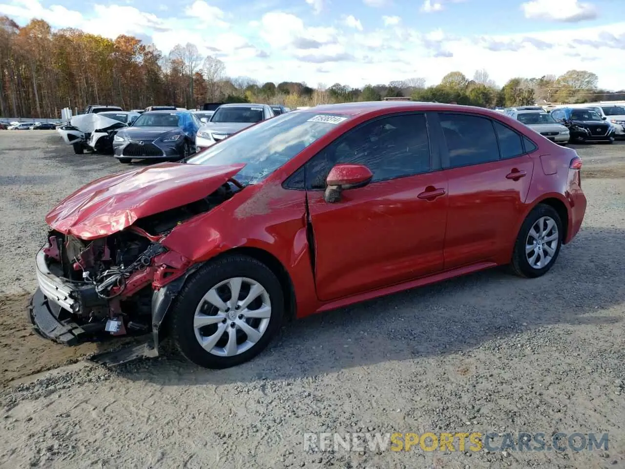1 Photograph of a damaged car 5YFEPRAE1LP067460 TOYOTA COROLLA 2020
