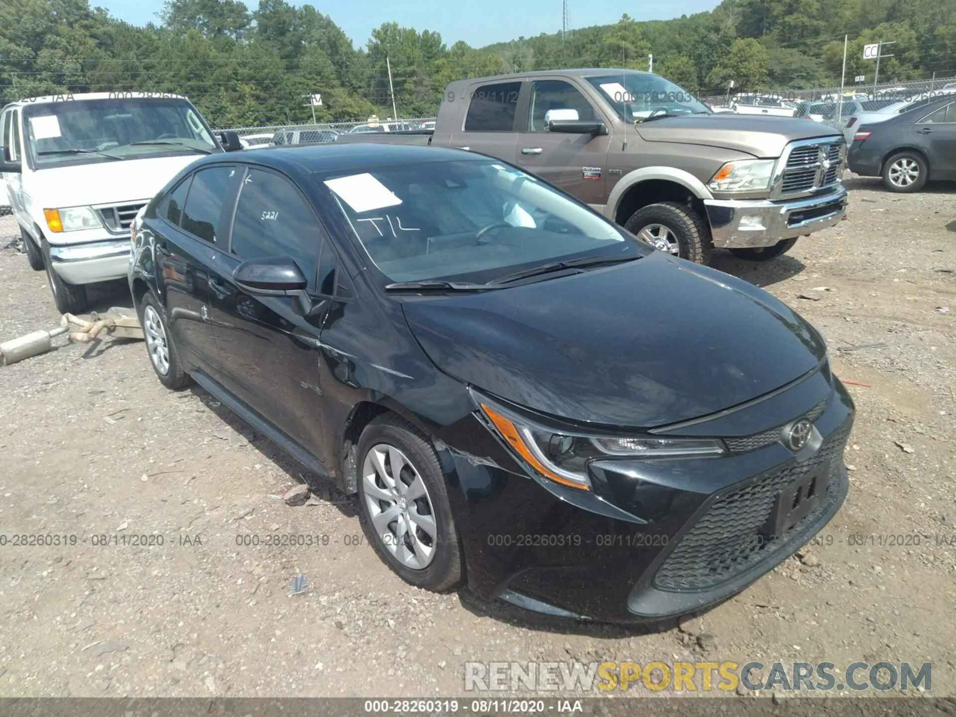 1 Photograph of a damaged car 5YFEPRAE1LP075221 TOYOTA COROLLA 2020