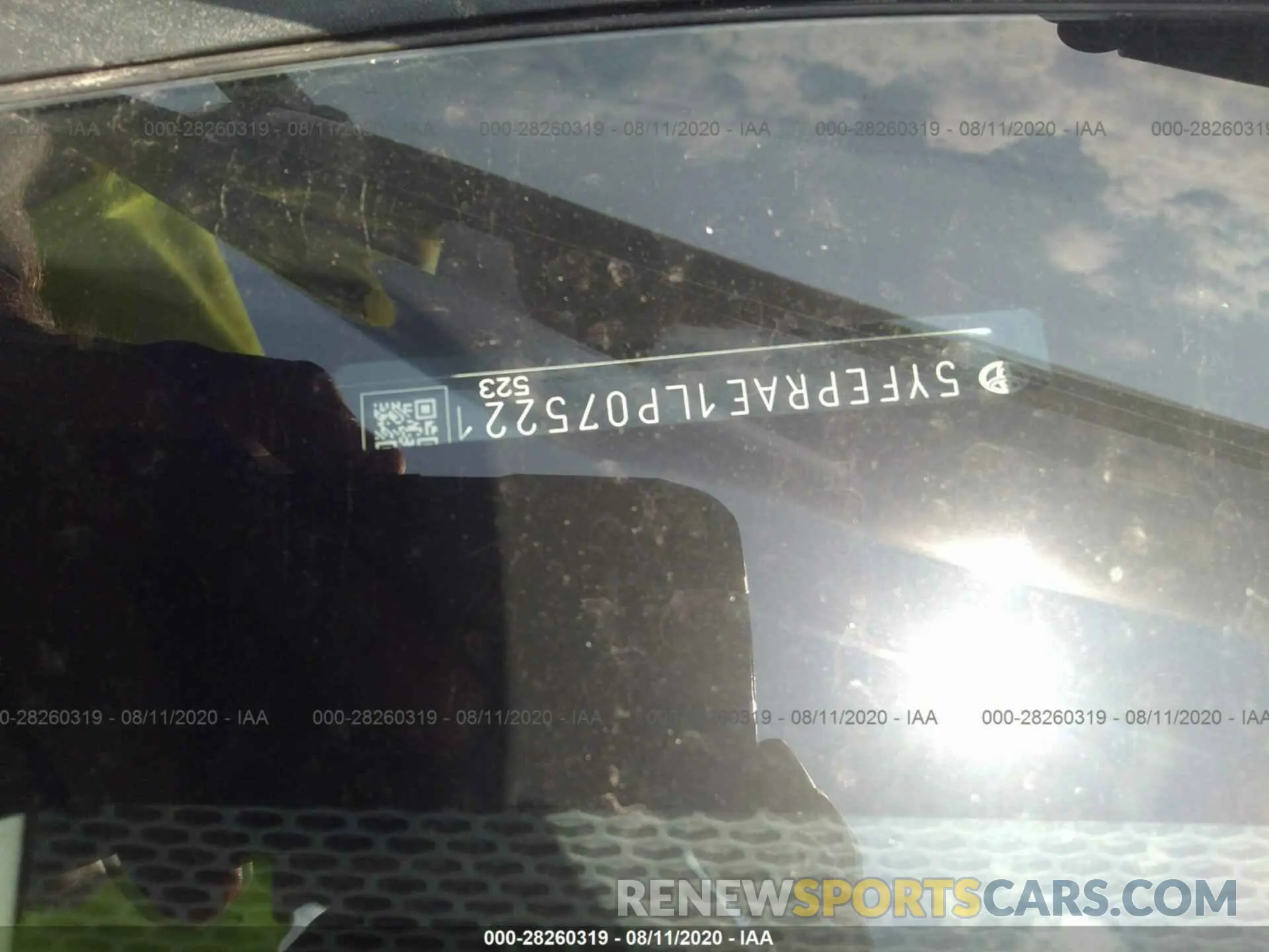 9 Photograph of a damaged car 5YFEPRAE1LP075221 TOYOTA COROLLA 2020