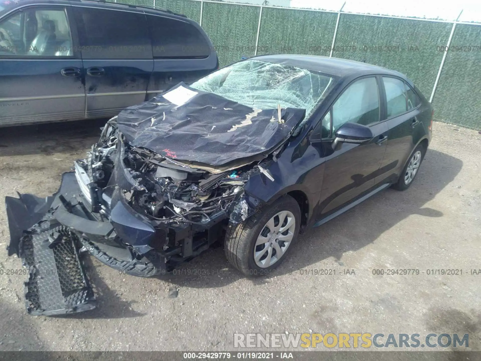 2 Photograph of a damaged car 5YFEPRAE1LP082881 TOYOTA COROLLA 2020