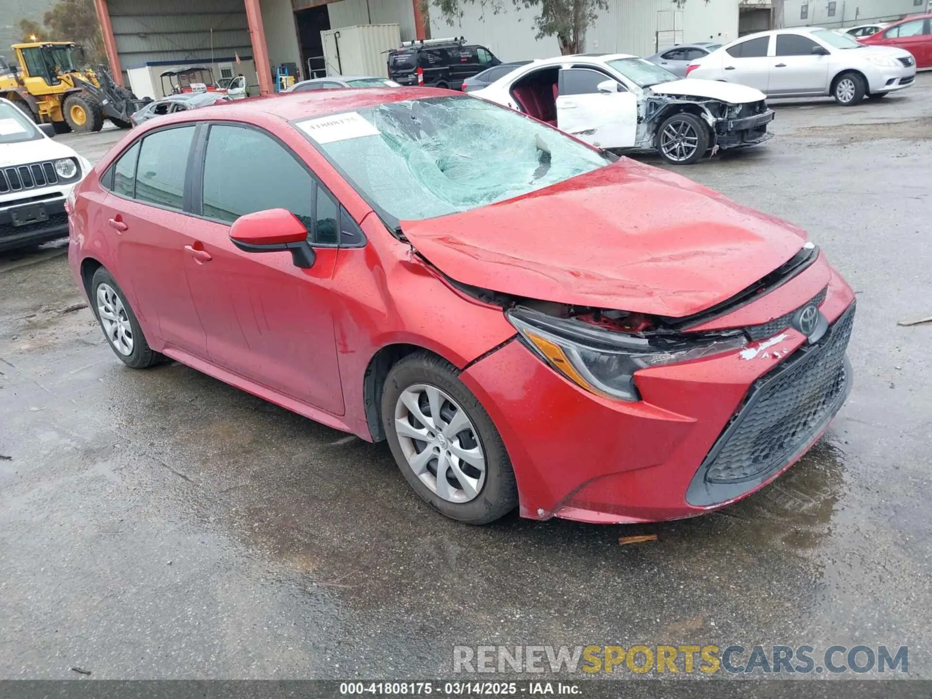 1 Photograph of a damaged car 5YFEPRAE1LP096201 TOYOTA COROLLA 2020