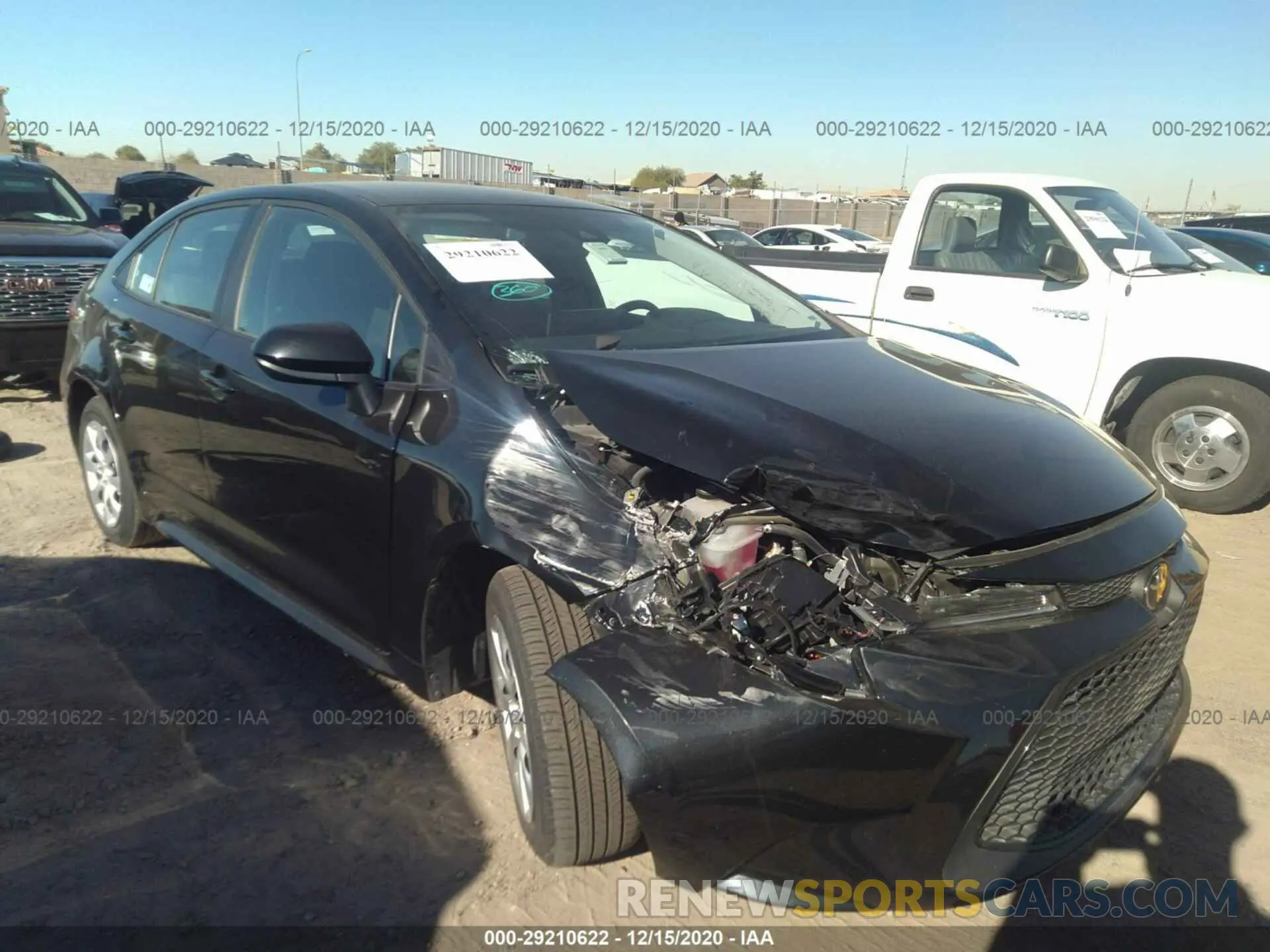 1 Photograph of a damaged car 5YFEPRAE1LP107424 TOYOTA COROLLA 2020