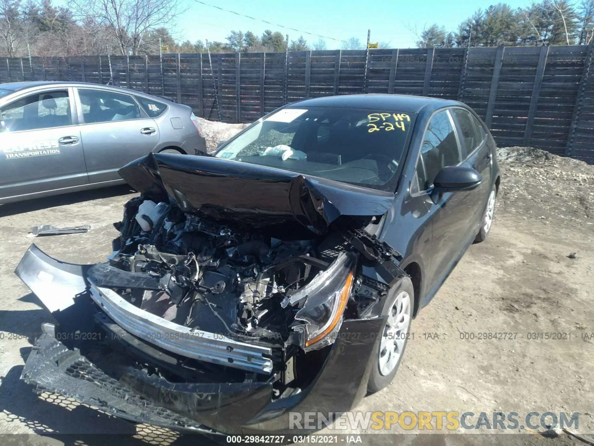 2 Photograph of a damaged car 5YFEPRAE2LP034063 TOYOTA COROLLA 2020