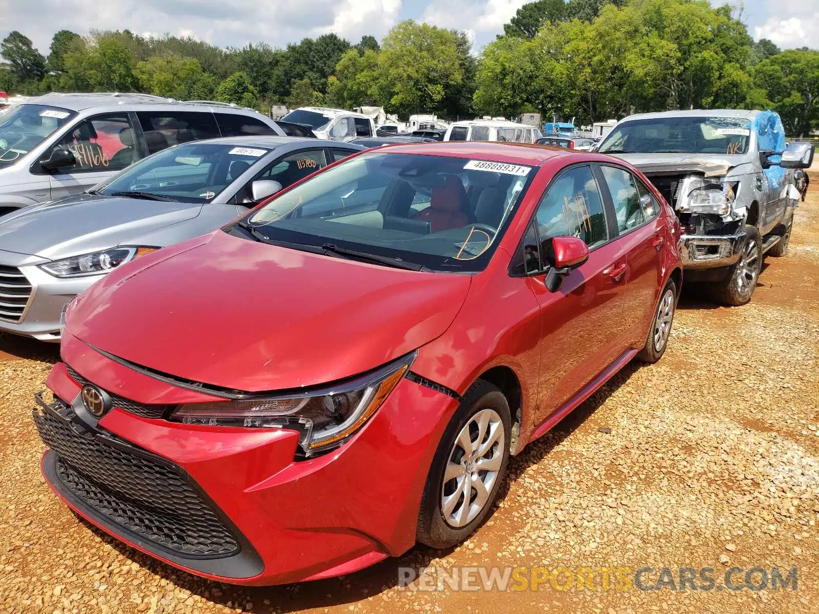 2 Photograph of a damaged car 5YFEPRAE2LP046116 TOYOTA COROLLA 2020