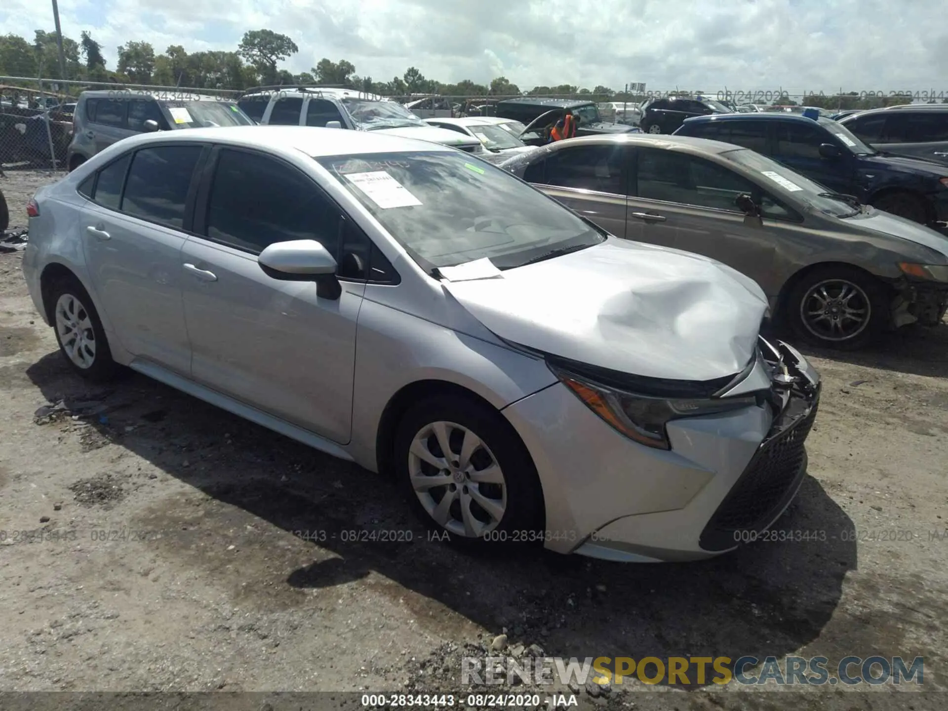 1 Photograph of a damaged car 5YFEPRAE2LP060243 TOYOTA COROLLA 2020