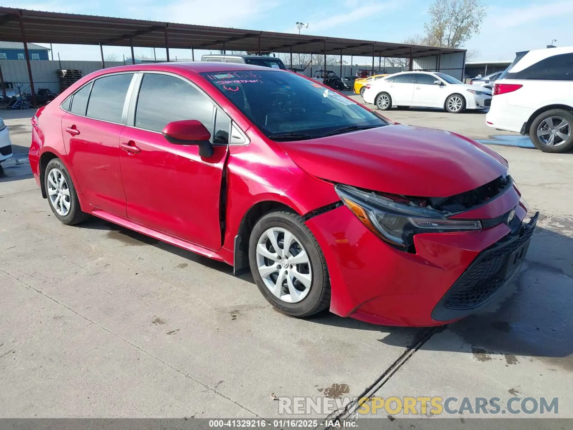 1 Фотография поврежденного автомобиля 5YFEPRAE2LP075082 TOYOTA COROLLA 2020