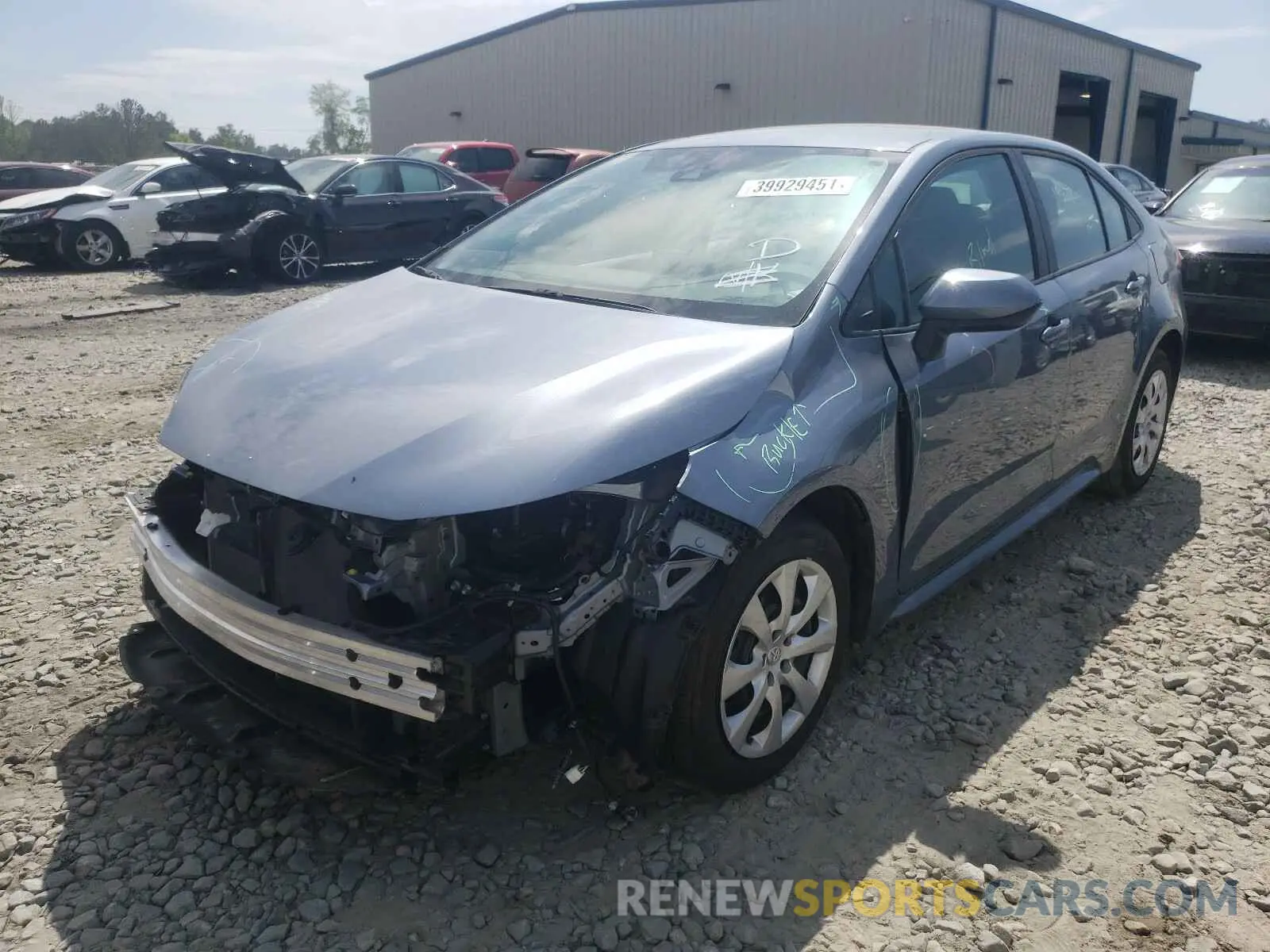 2 Photograph of a damaged car 5YFEPRAE2LP102619 TOYOTA COROLLA 2020
