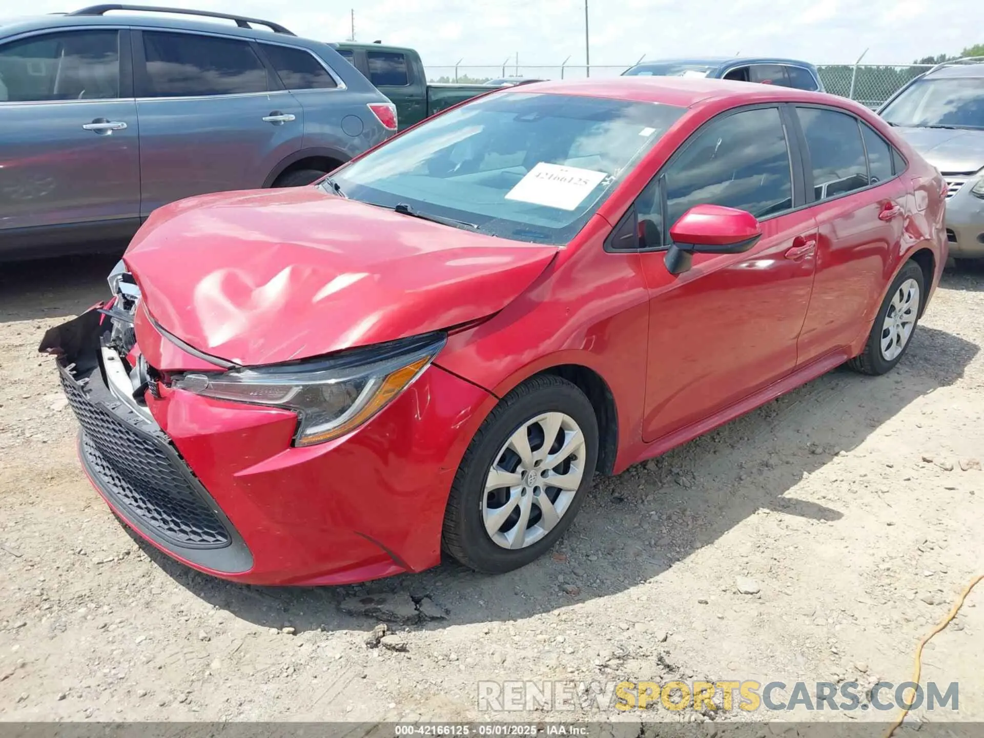 2 Photograph of a damaged car 5YFEPRAE2LP105200 TOYOTA COROLLA 2020