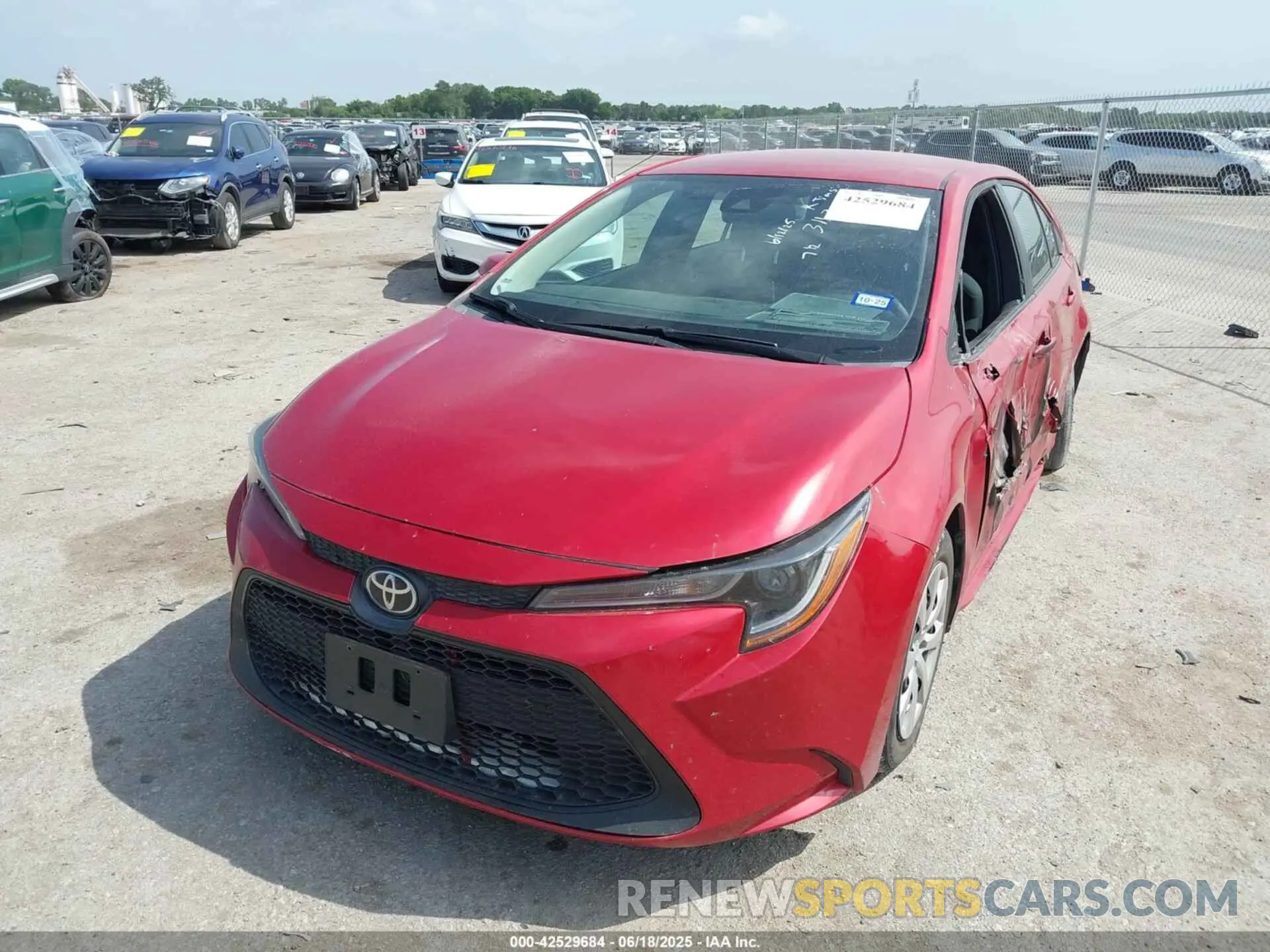 2 Photograph of a damaged car 5YFEPRAE2LP123079 TOYOTA COROLLA 2020
