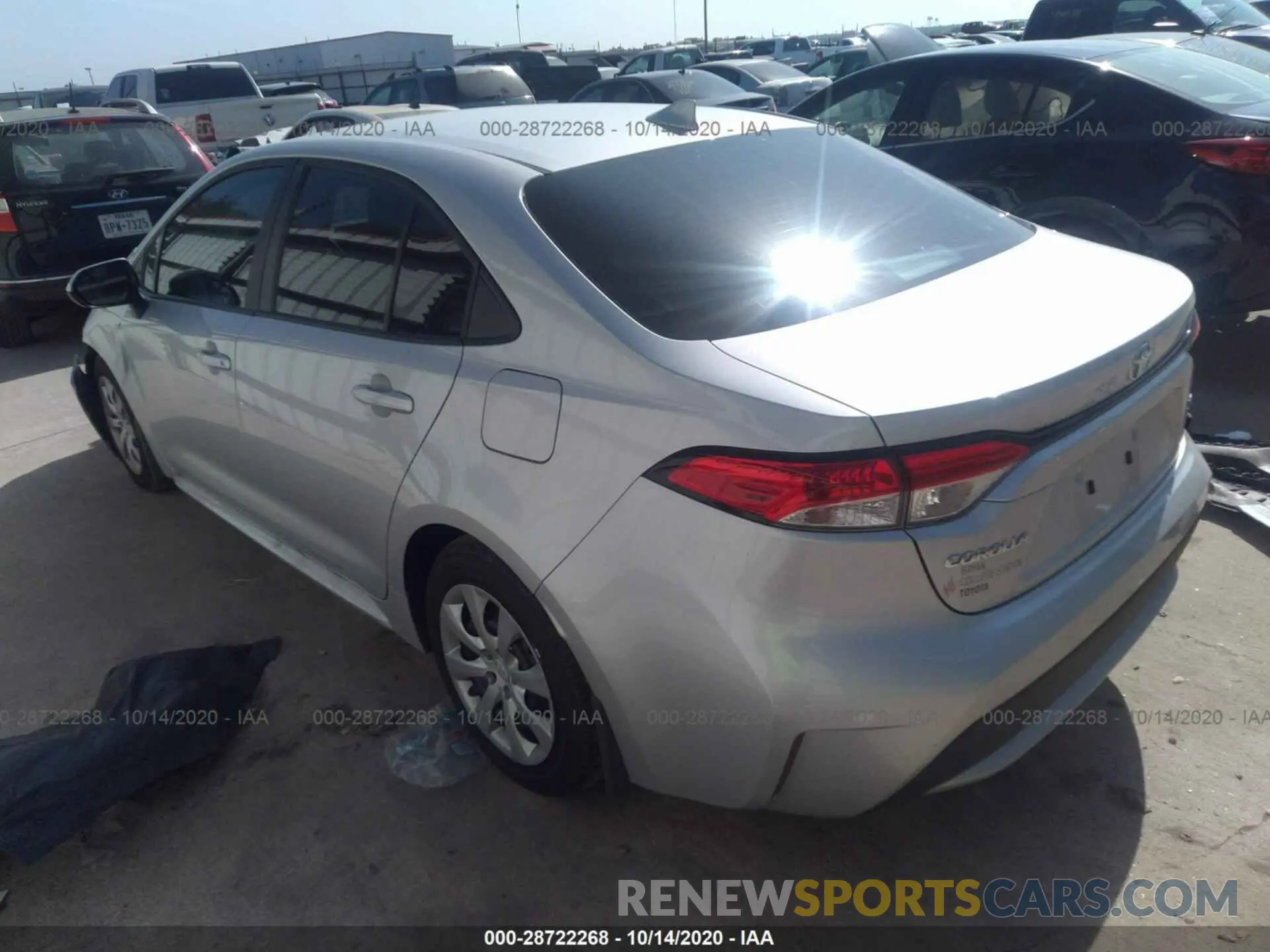 3 Photograph of a damaged car 5YFEPRAE2LP124958 TOYOTA COROLLA 2020