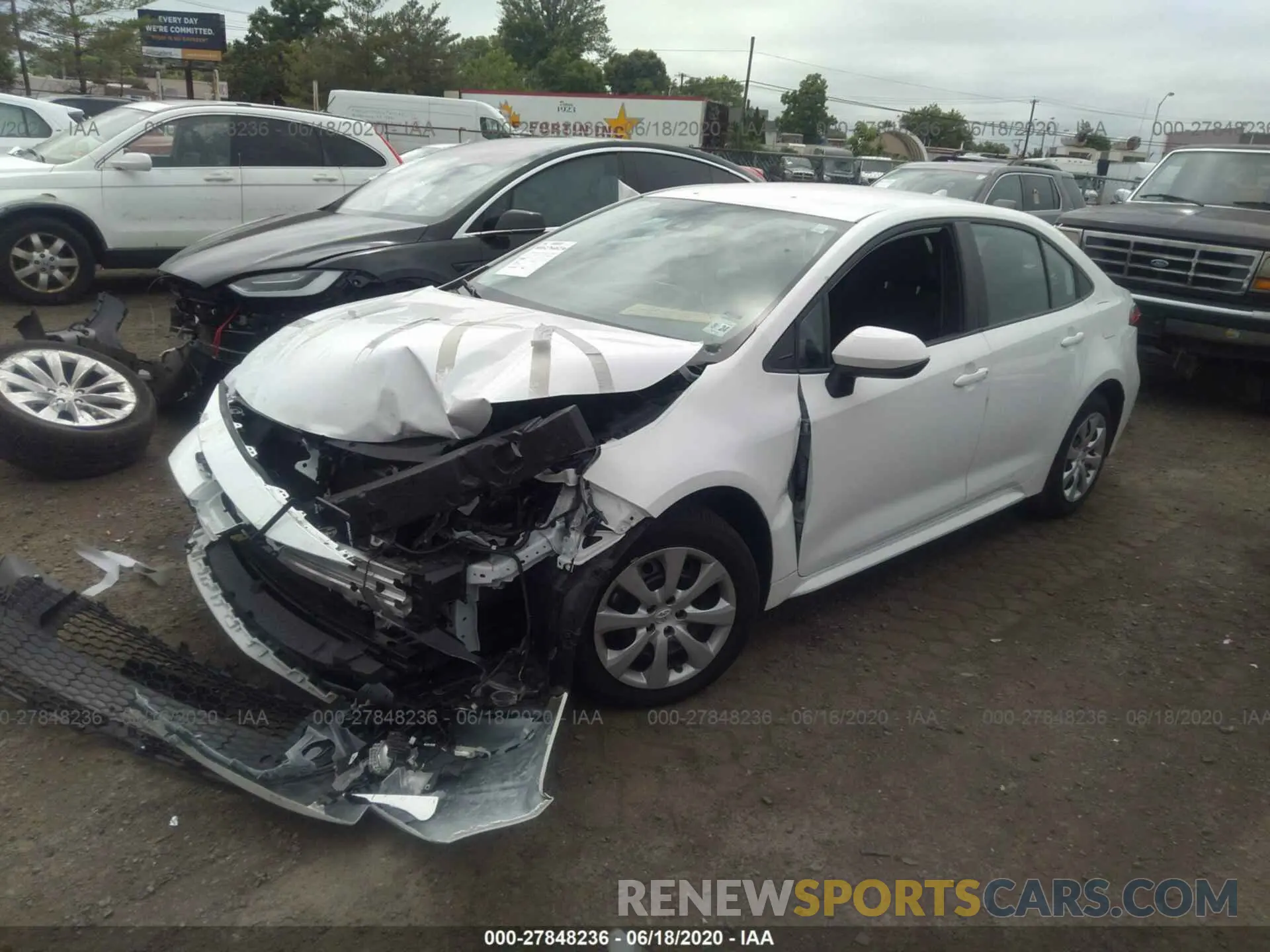 2 Photograph of a damaged car 5YFEPRAE3LP050921 TOYOTA COROLLA 2020