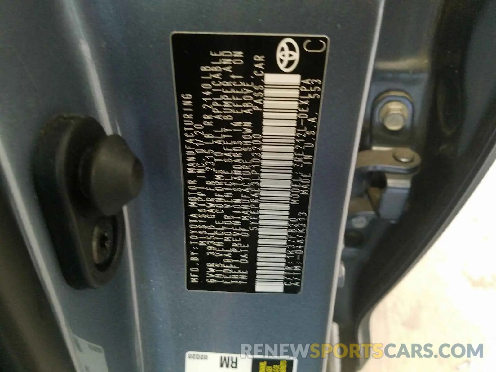 10 Photograph of a damaged car 5YFEPRAE3LP103200 TOYOTA COROLLA 2020