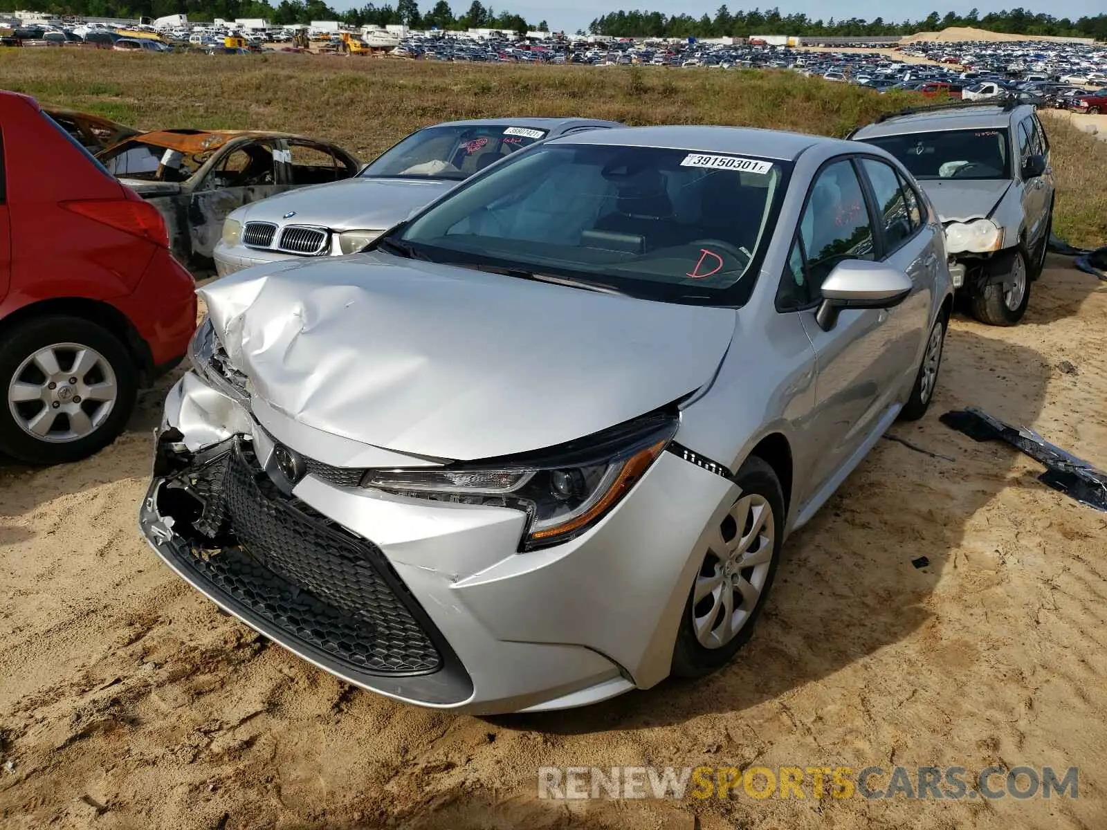 2 Photograph of a damaged car 5YFEPRAE4LP013067 TOYOTA COROLLA 2020