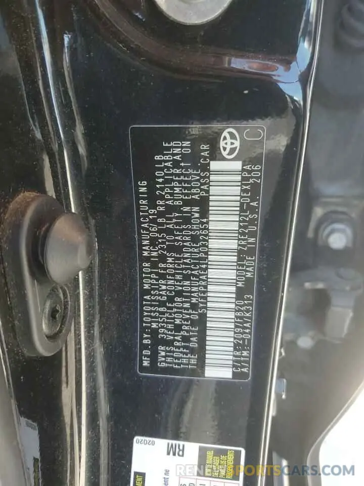12 Фотография поврежденного автомобиля 5YFEPRAE4LP032654 TOYOTA COROLLA 2020