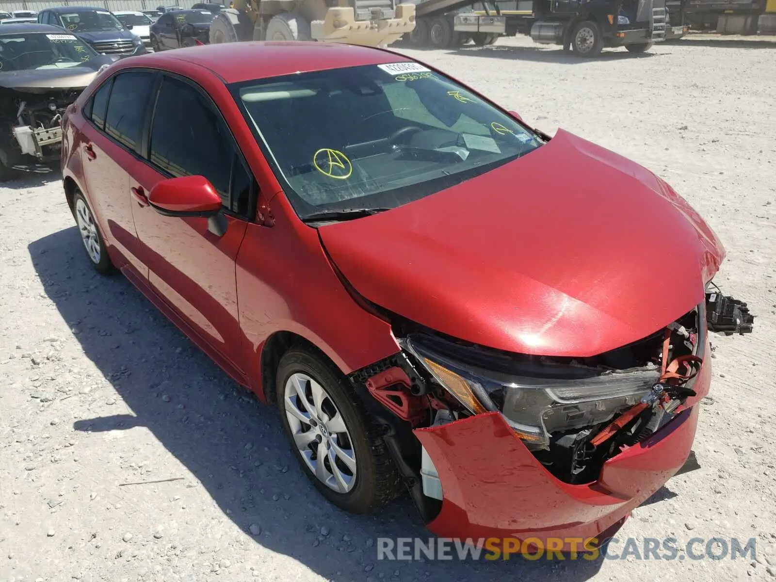 1 Photograph of a damaged car 5YFEPRAE4LP056209 TOYOTA COROLLA 2020