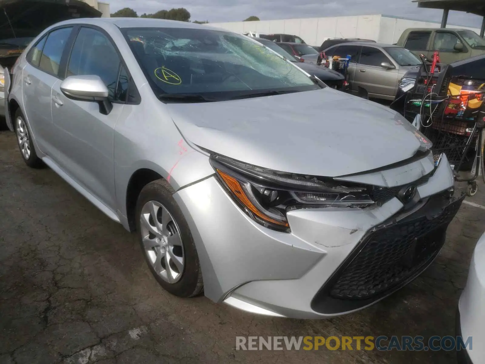 1 Photograph of a damaged car 5YFEPRAE4LP063001 TOYOTA COROLLA 2020