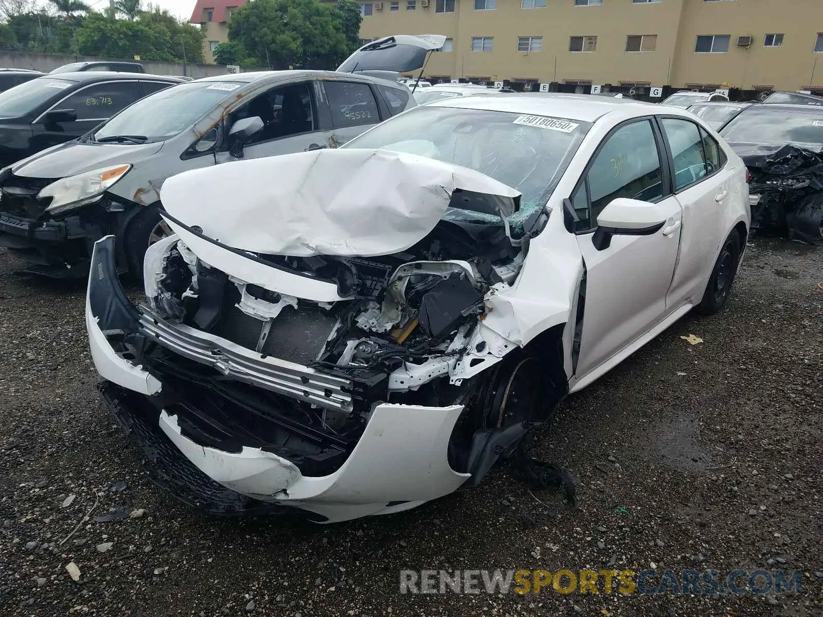 2 Photograph of a damaged car 5YFEPRAE4LP069123 TOYOTA COROLLA 2020