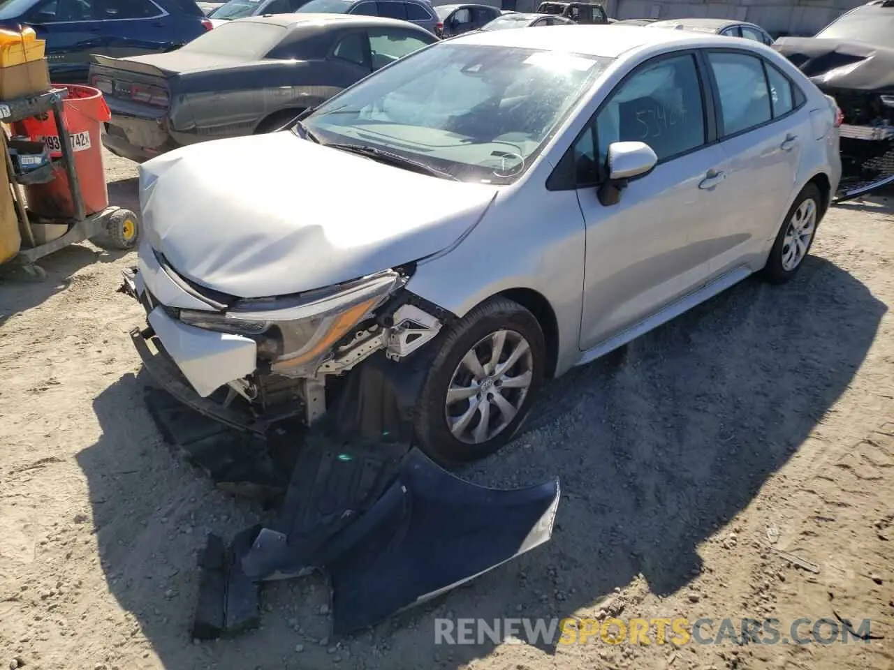 2 Photograph of a damaged car 5YFEPRAE4LP097889 TOYOTA COROLLA 2020
