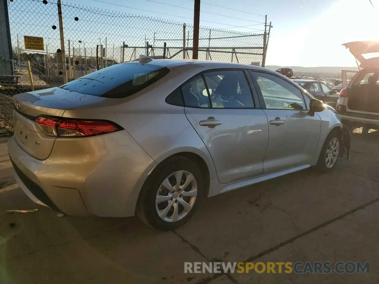 3 Photograph of a damaged car 5YFEPRAE4LP126209 TOYOTA COROLLA 2020