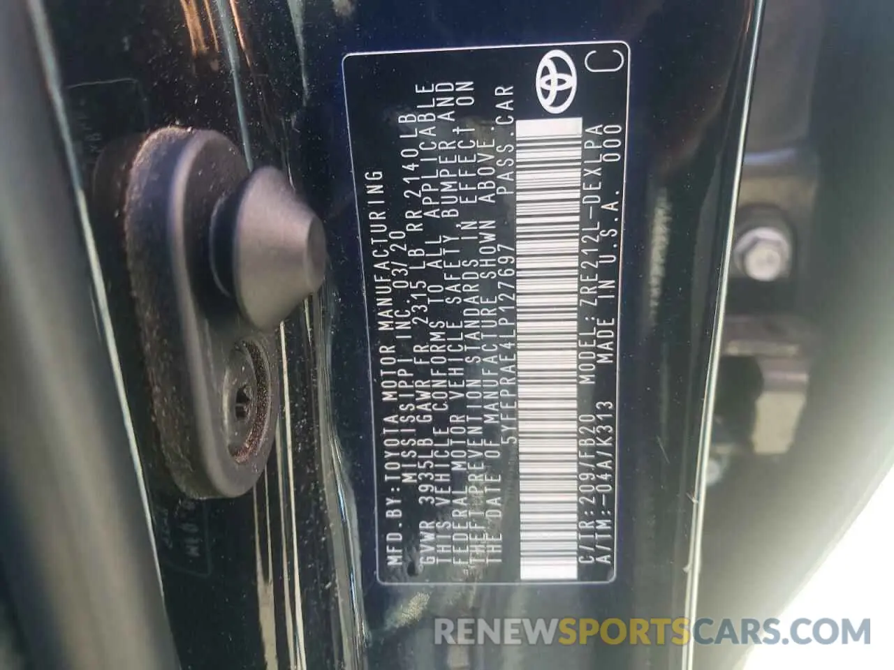13 Фотография поврежденного автомобиля 5YFEPRAE4LP127697 TOYOTA COROLLA 2020