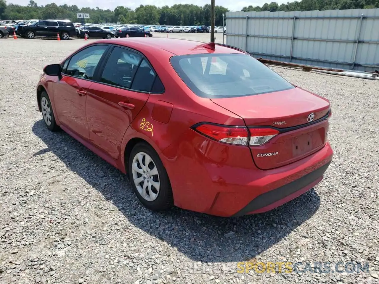3 Photograph of a damaged car 5YFEPRAE5LP058955 TOYOTA COROLLA 2020