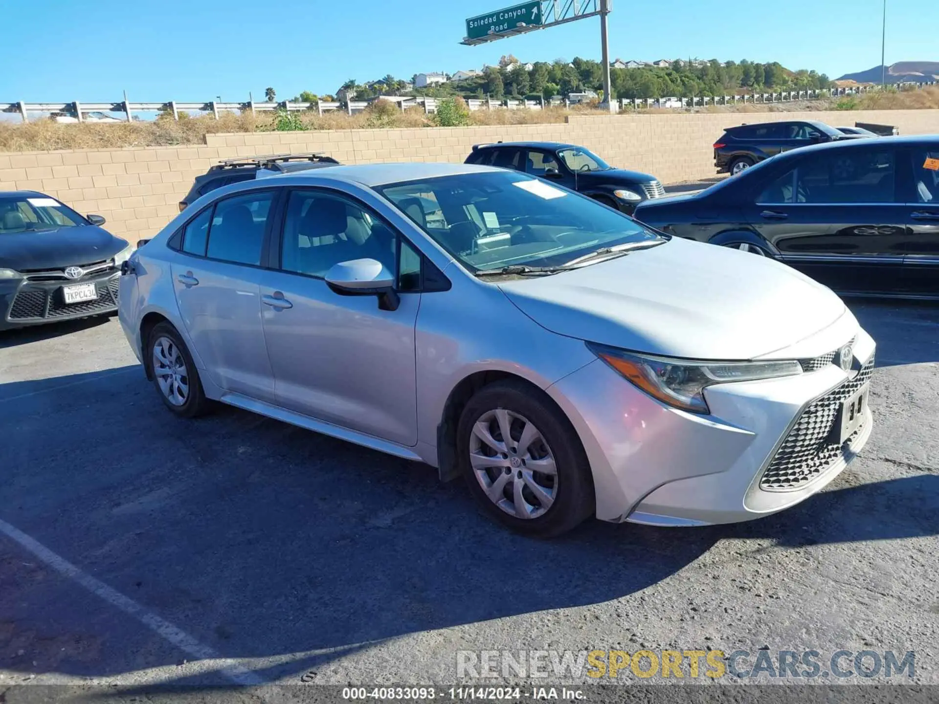 1 Photograph of a damaged car 5YFEPRAE5LP069714 TOYOTA COROLLA 2020