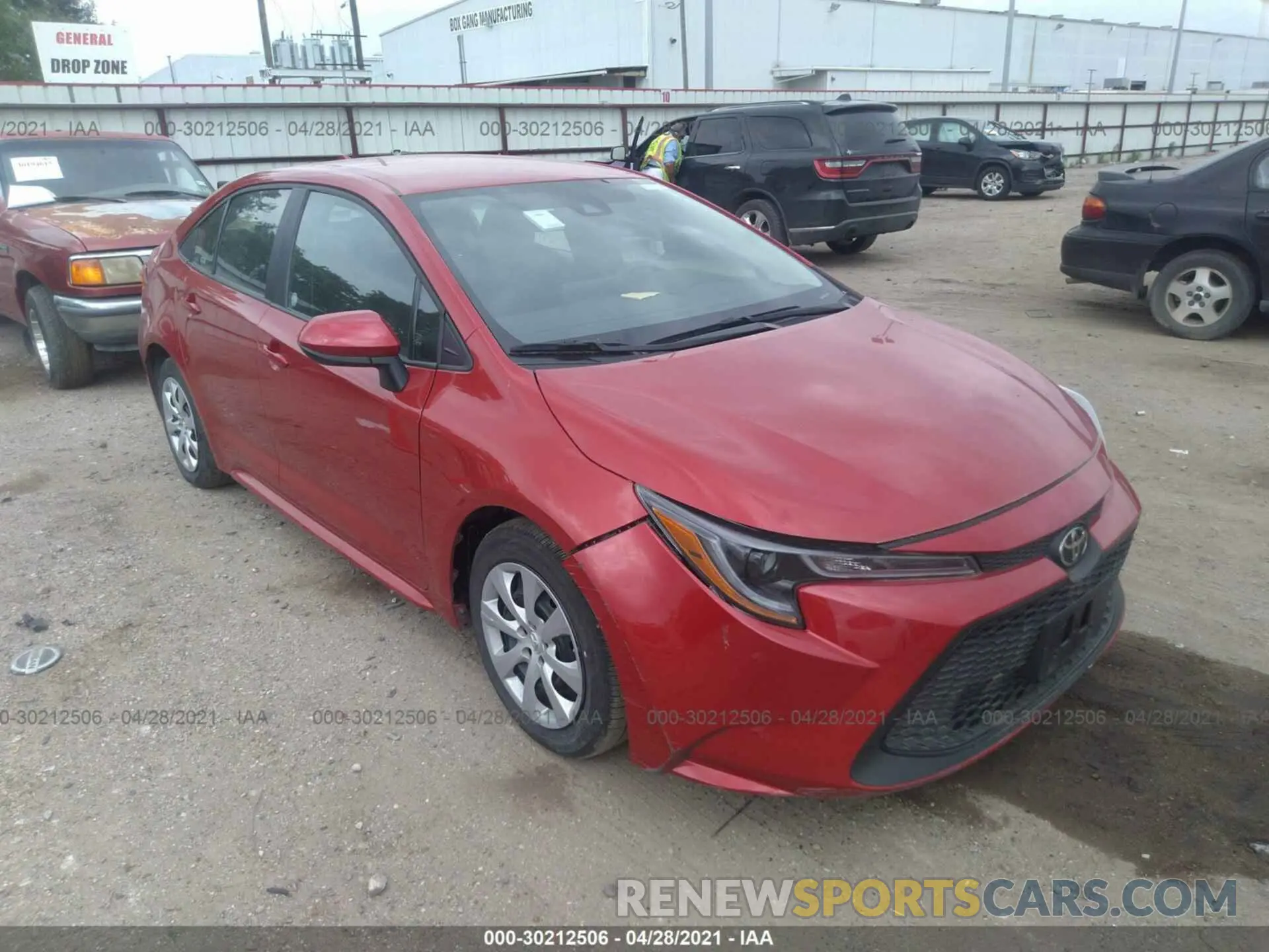1 Photograph of a damaged car 5YFEPRAE5LP115266 TOYOTA COROLLA 2020