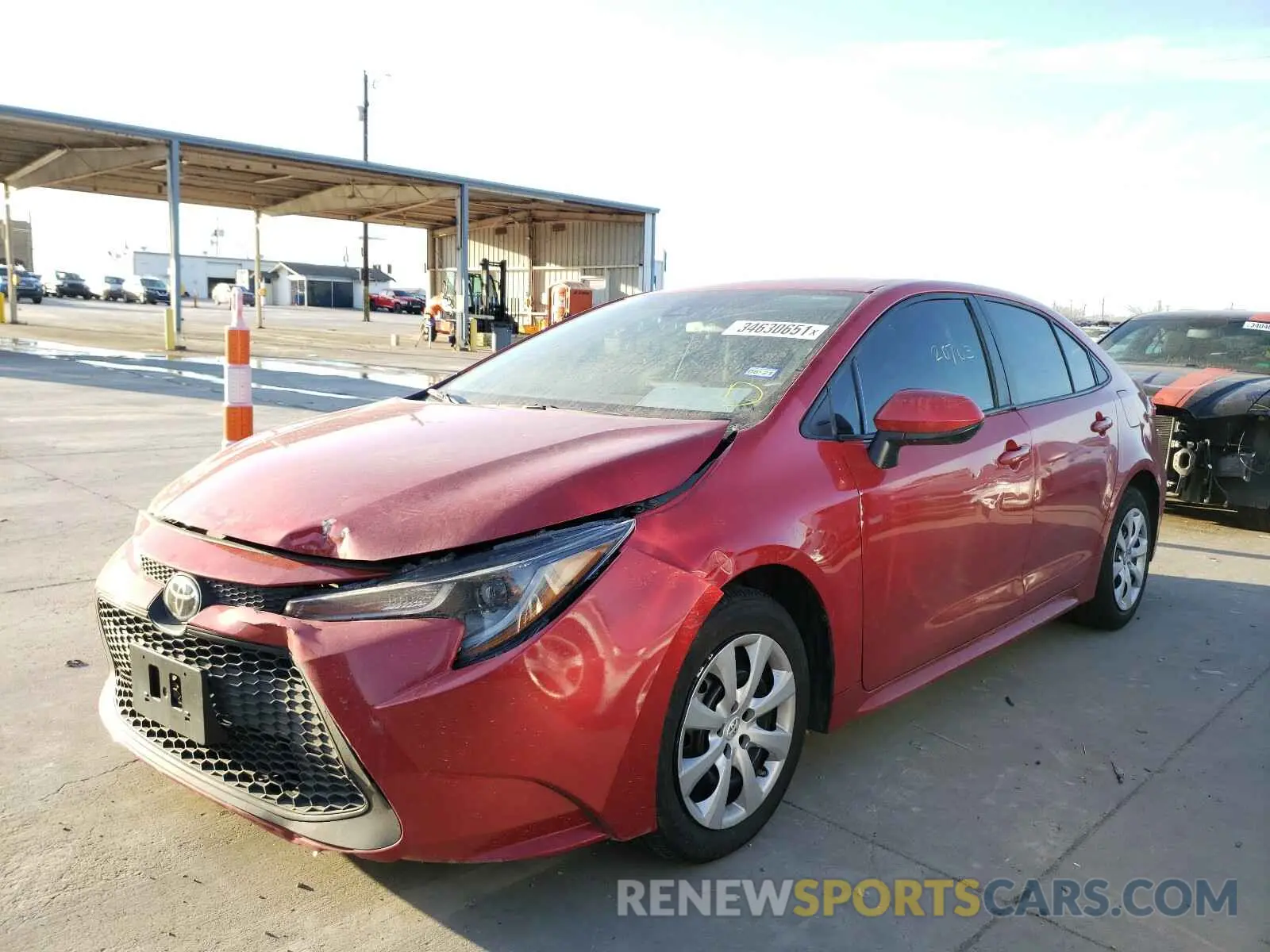 2 Photograph of a damaged car 5YFEPRAE6LP023941 TOYOTA COROLLA 2020
