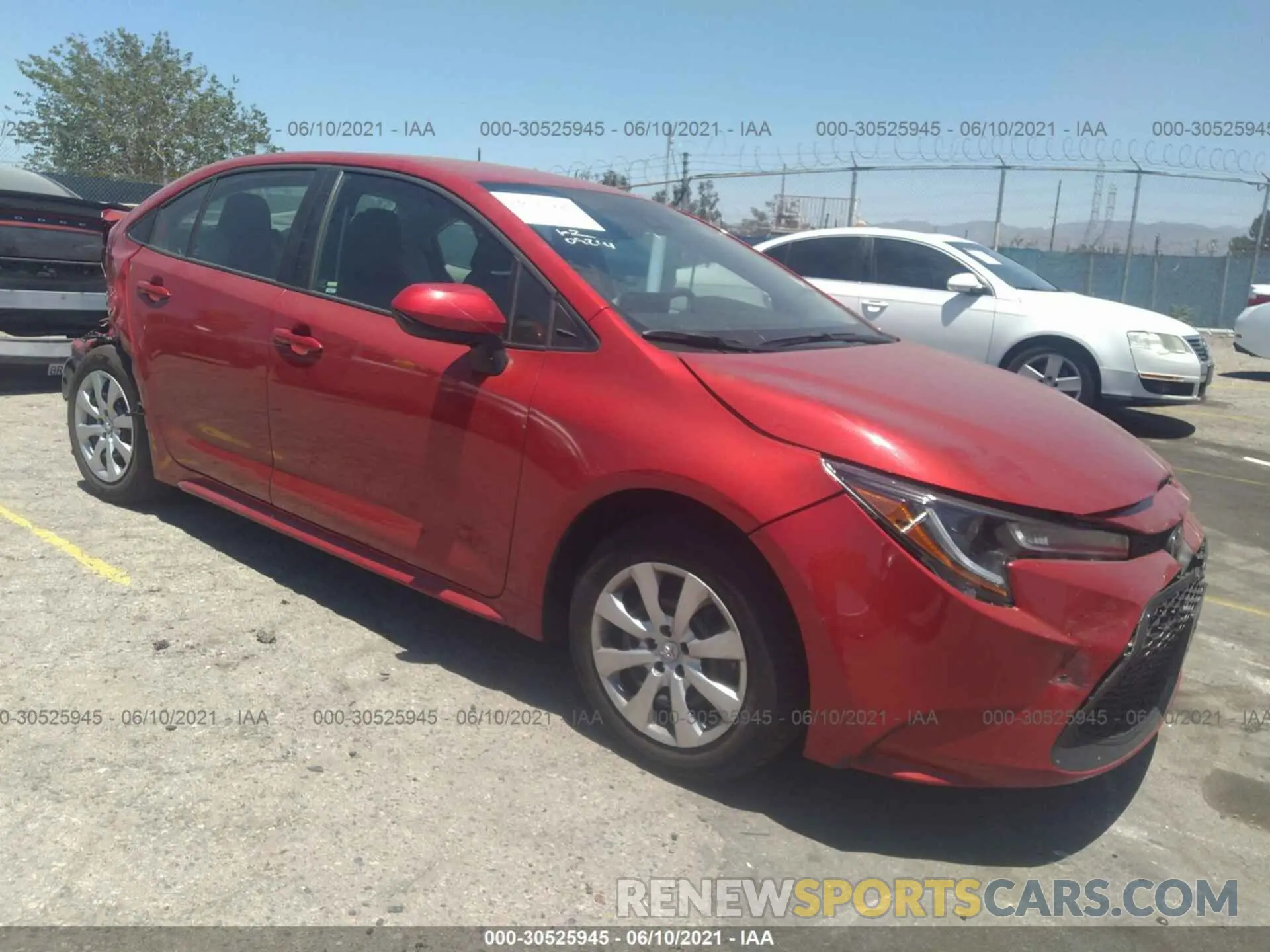 1 Photograph of a damaged car 5YFEPRAE6LP071214 TOYOTA COROLLA 2020
