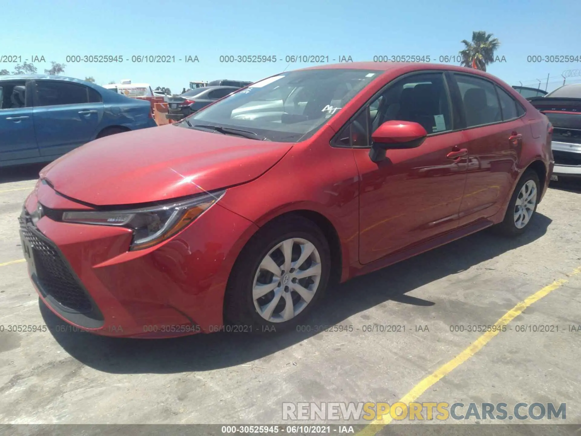 2 Photograph of a damaged car 5YFEPRAE6LP071214 TOYOTA COROLLA 2020