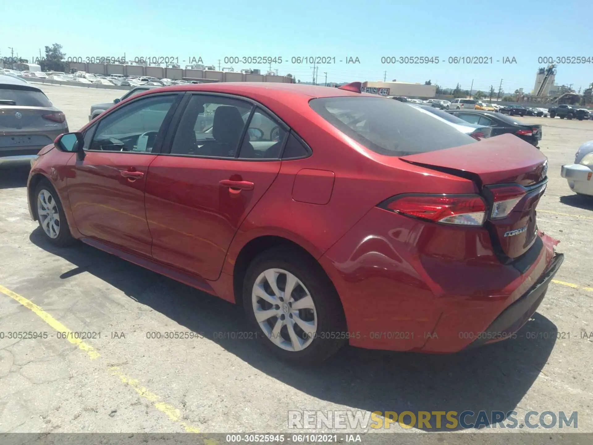 3 Photograph of a damaged car 5YFEPRAE6LP071214 TOYOTA COROLLA 2020