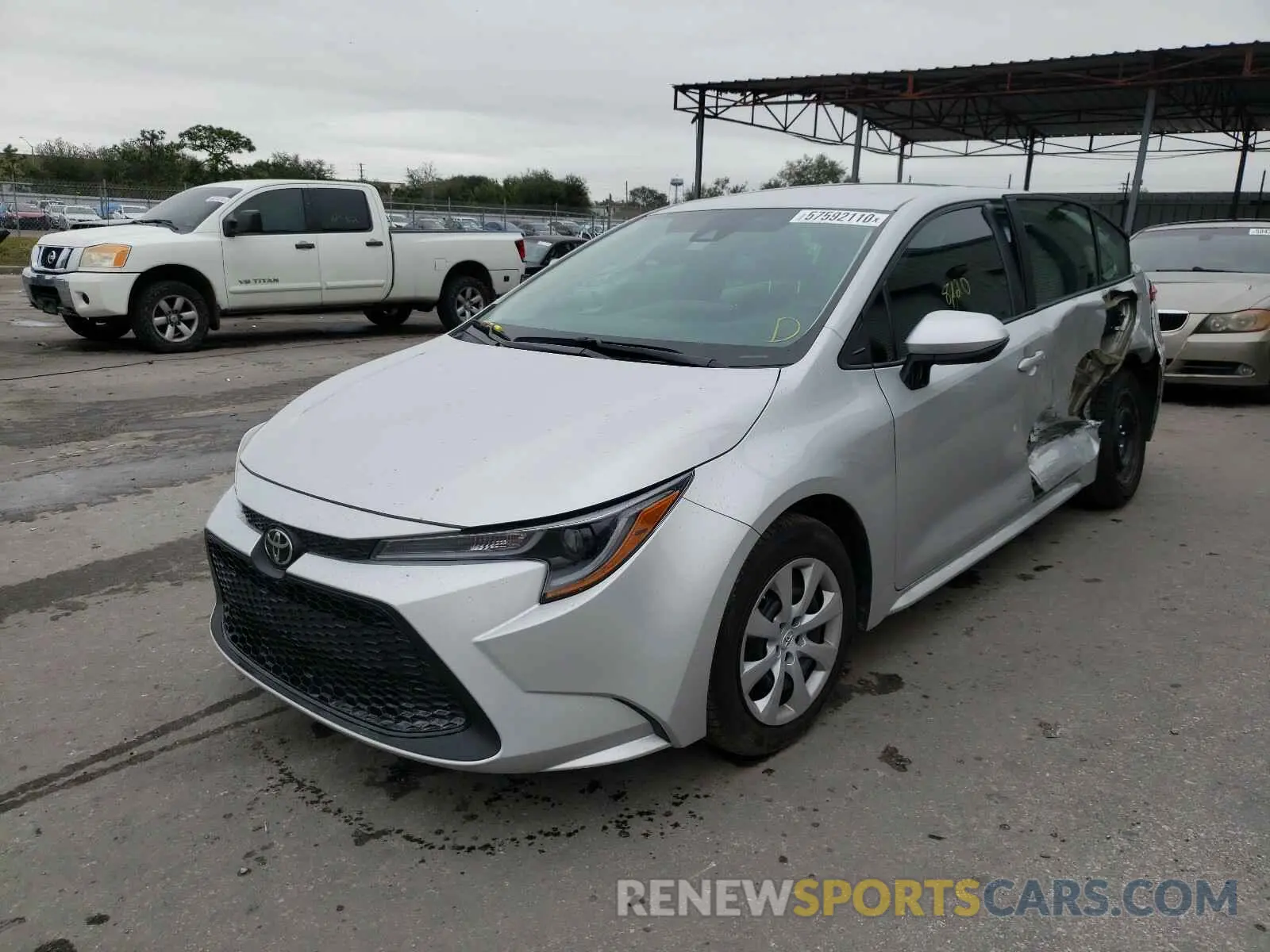 2 Photograph of a damaged car 5YFEPRAE6LP083377 TOYOTA COROLLA 2020
