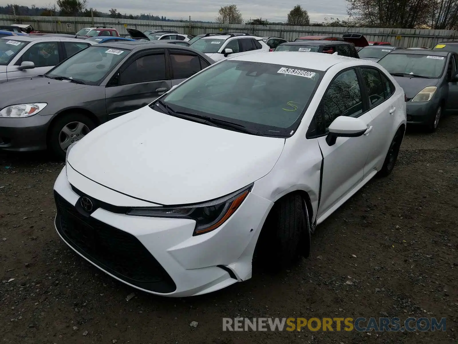 2 Photograph of a damaged car 5YFEPRAE6LP106916 TOYOTA COROLLA 2020