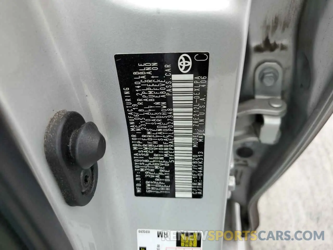 12 Фотография поврежденного автомобиля 5YFEPRAE7LP027948 TOYOTA COROLLA 2020