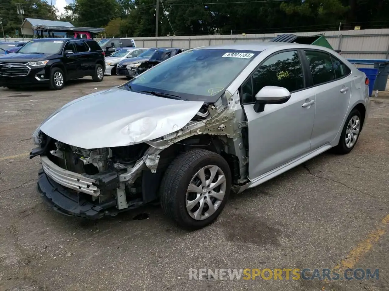 1 Photograph of a damaged car 5YFEPRAE7LP067141 TOYOTA COROLLA 2020