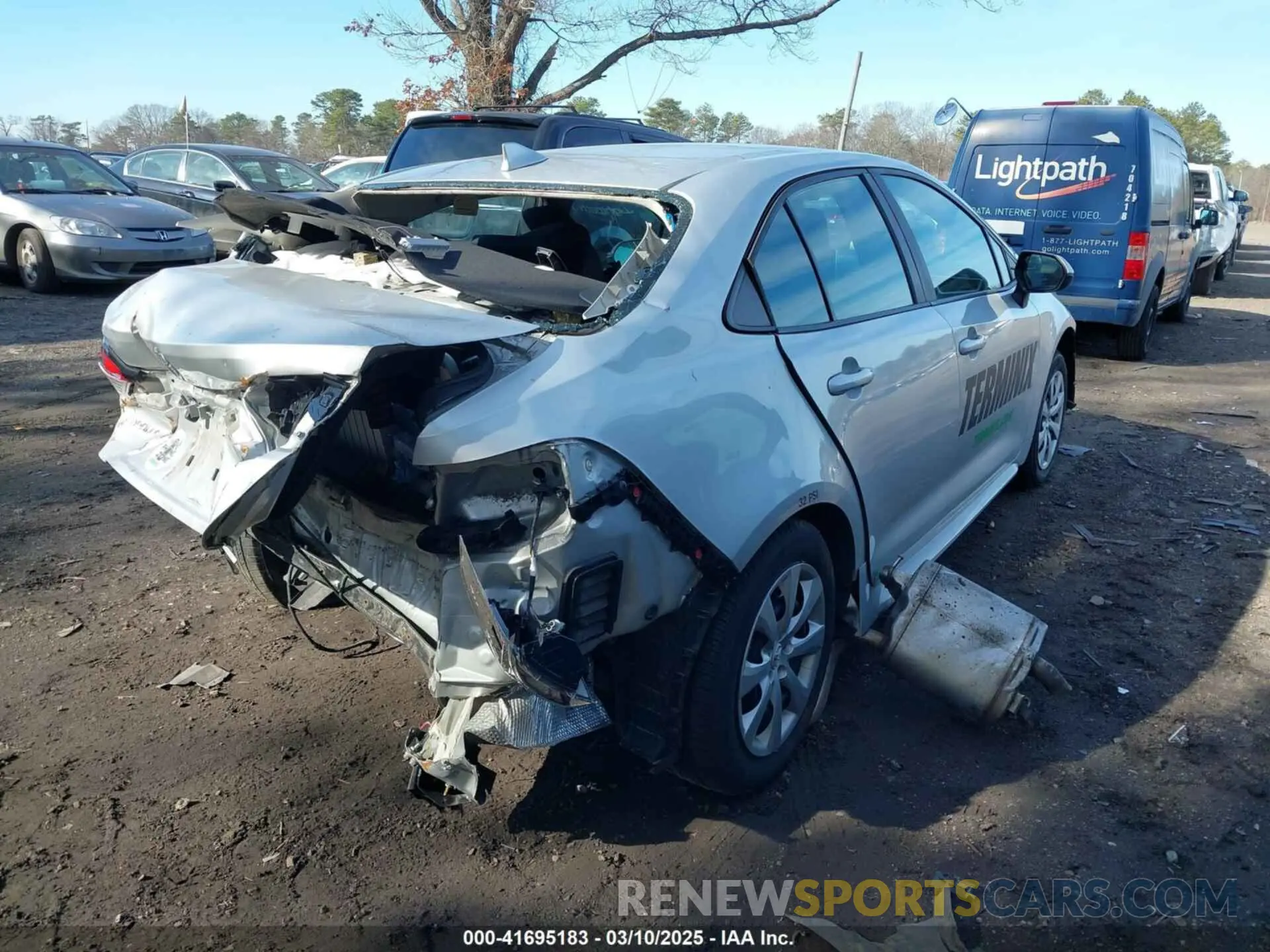 4 Фотография поврежденного автомобиля 5YFEPRAE9LP023156 TOYOTA COROLLA 2020