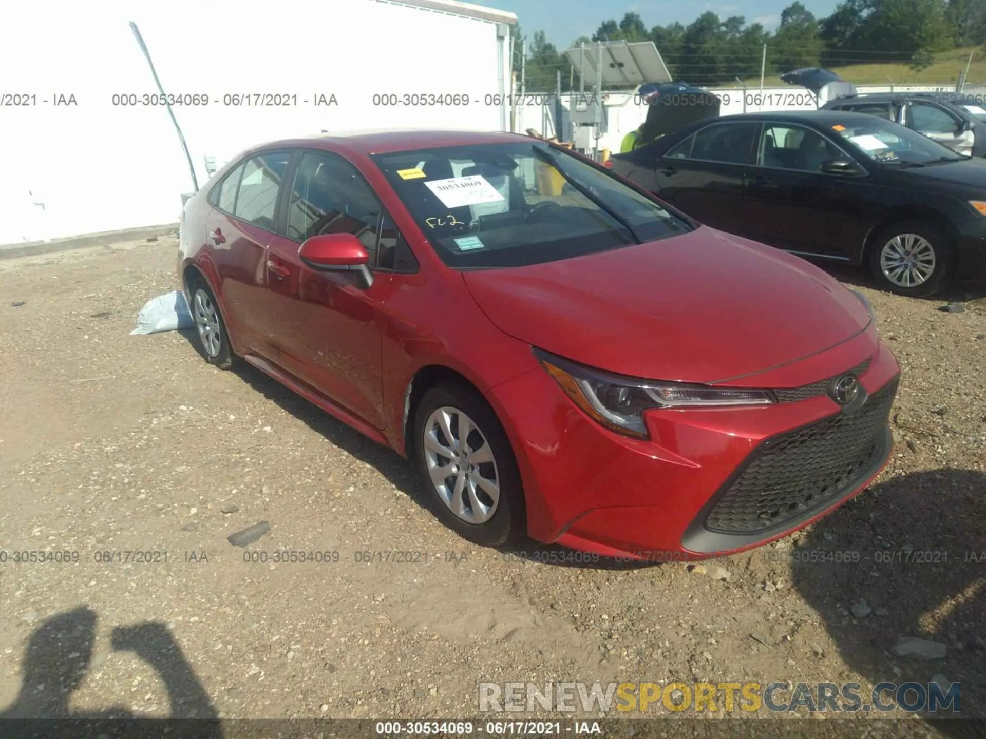 1 Photograph of a damaged car 5YFEPRAE9LP078383 TOYOTA COROLLA 2020