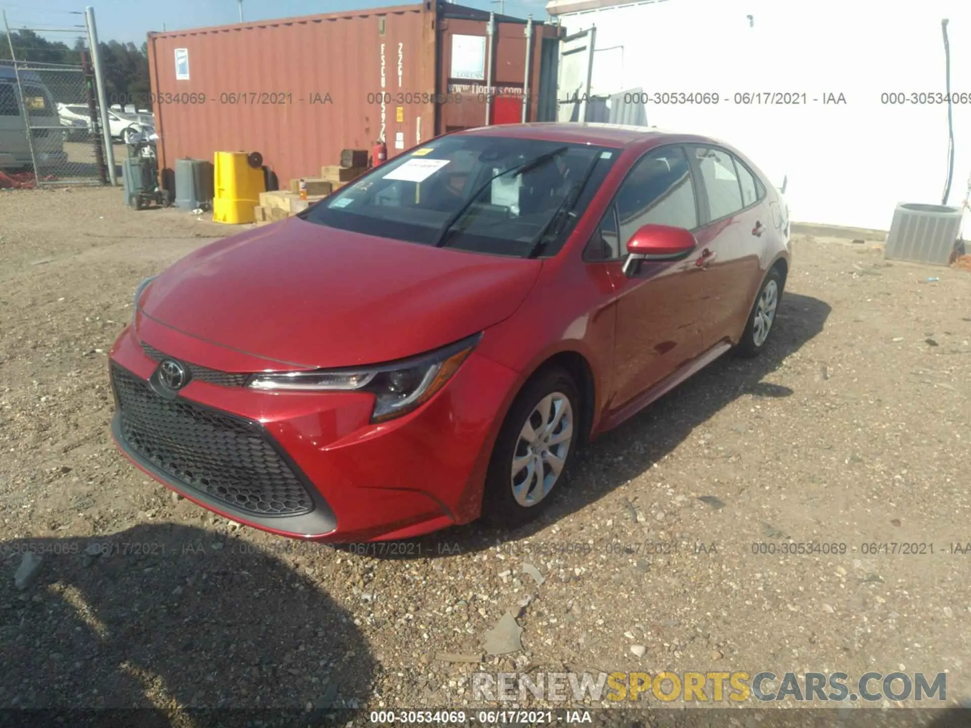 2 Photograph of a damaged car 5YFEPRAE9LP078383 TOYOTA COROLLA 2020