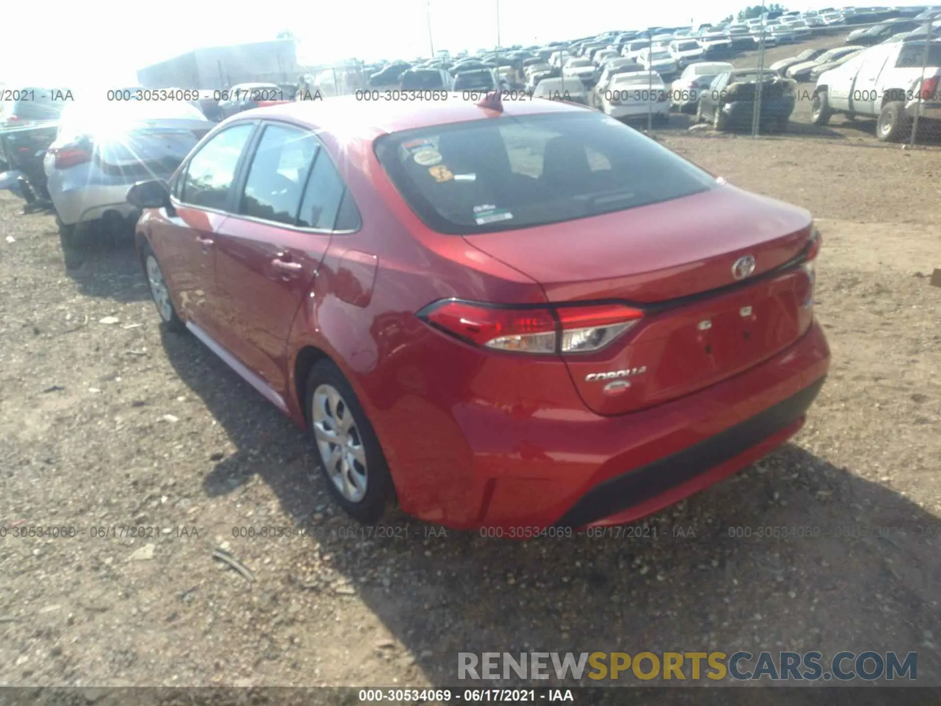 3 Photograph of a damaged car 5YFEPRAE9LP078383 TOYOTA COROLLA 2020
