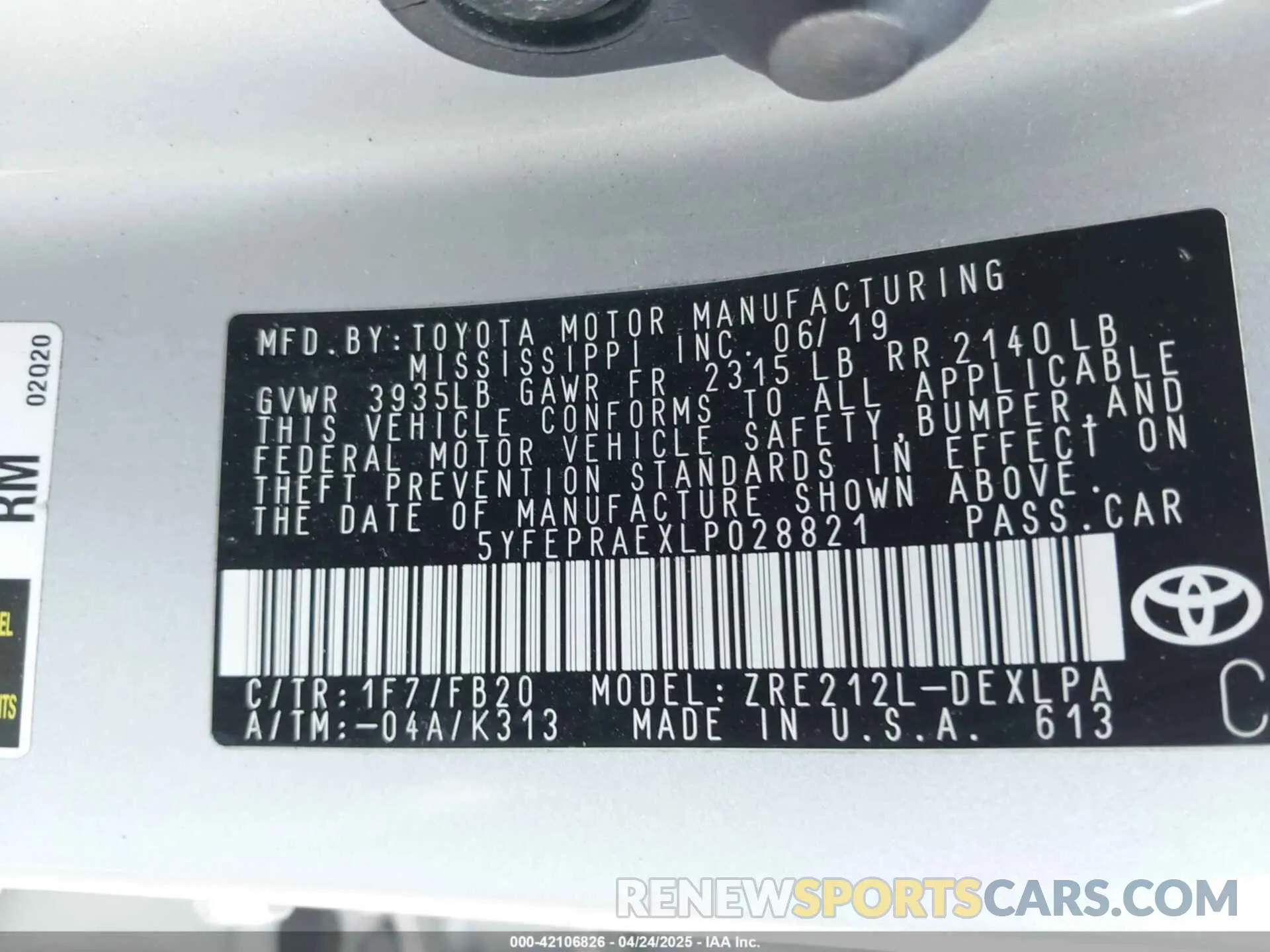 9 Photograph of a damaged car 5YFEPRAEXLP028821 TOYOTA COROLLA 2020