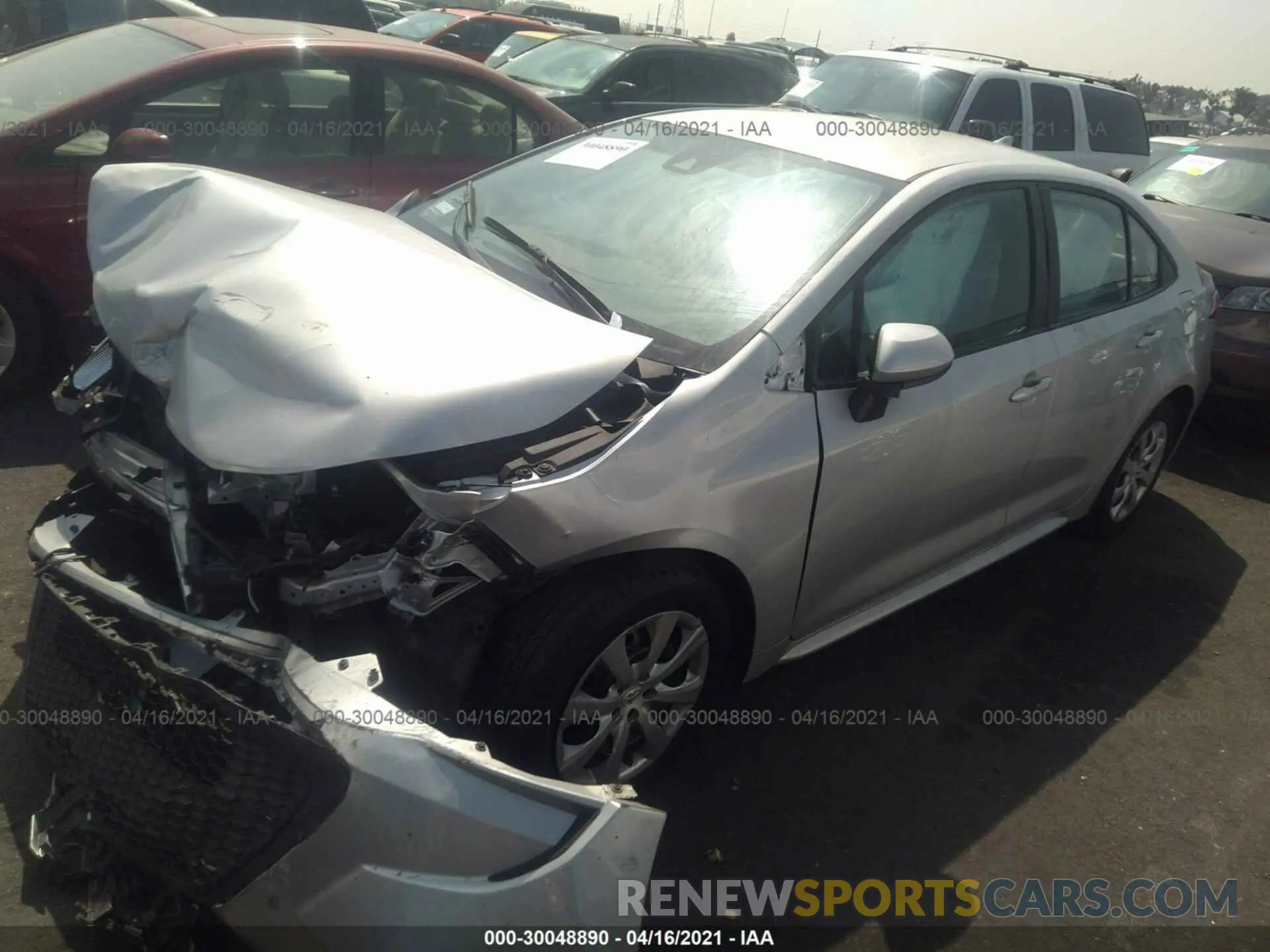 2 Photograph of a damaged car 5YFEPRAEXLP029516 TOYOTA COROLLA 2020
