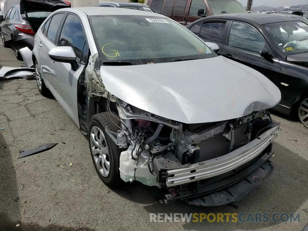 1 Photograph of a damaged car 5YFEPRAEXLP029614 TOYOTA COROLLA 2020
