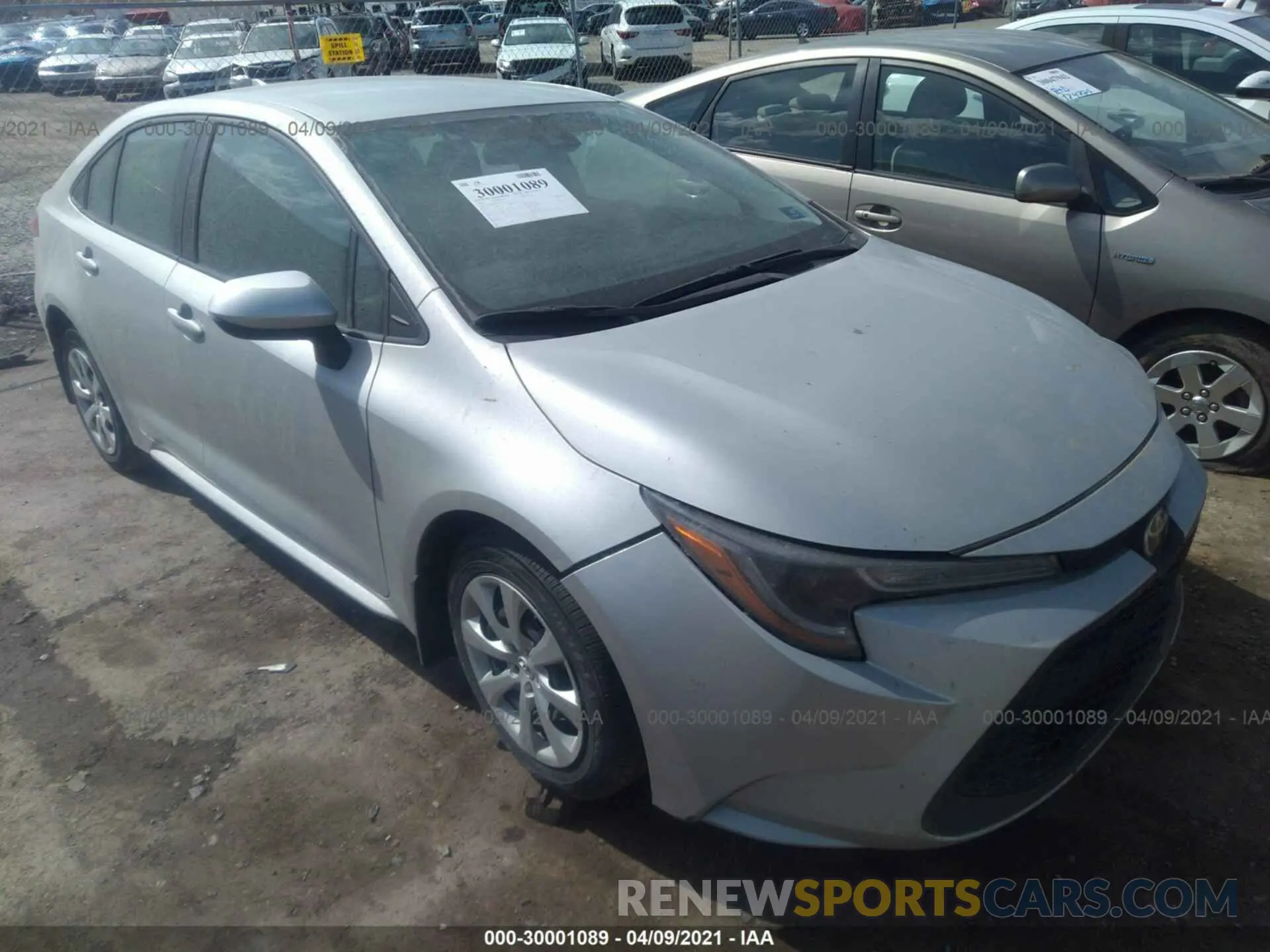 1 Photograph of a damaged car 5YFEPRAEXLP067912 TOYOTA COROLLA 2020