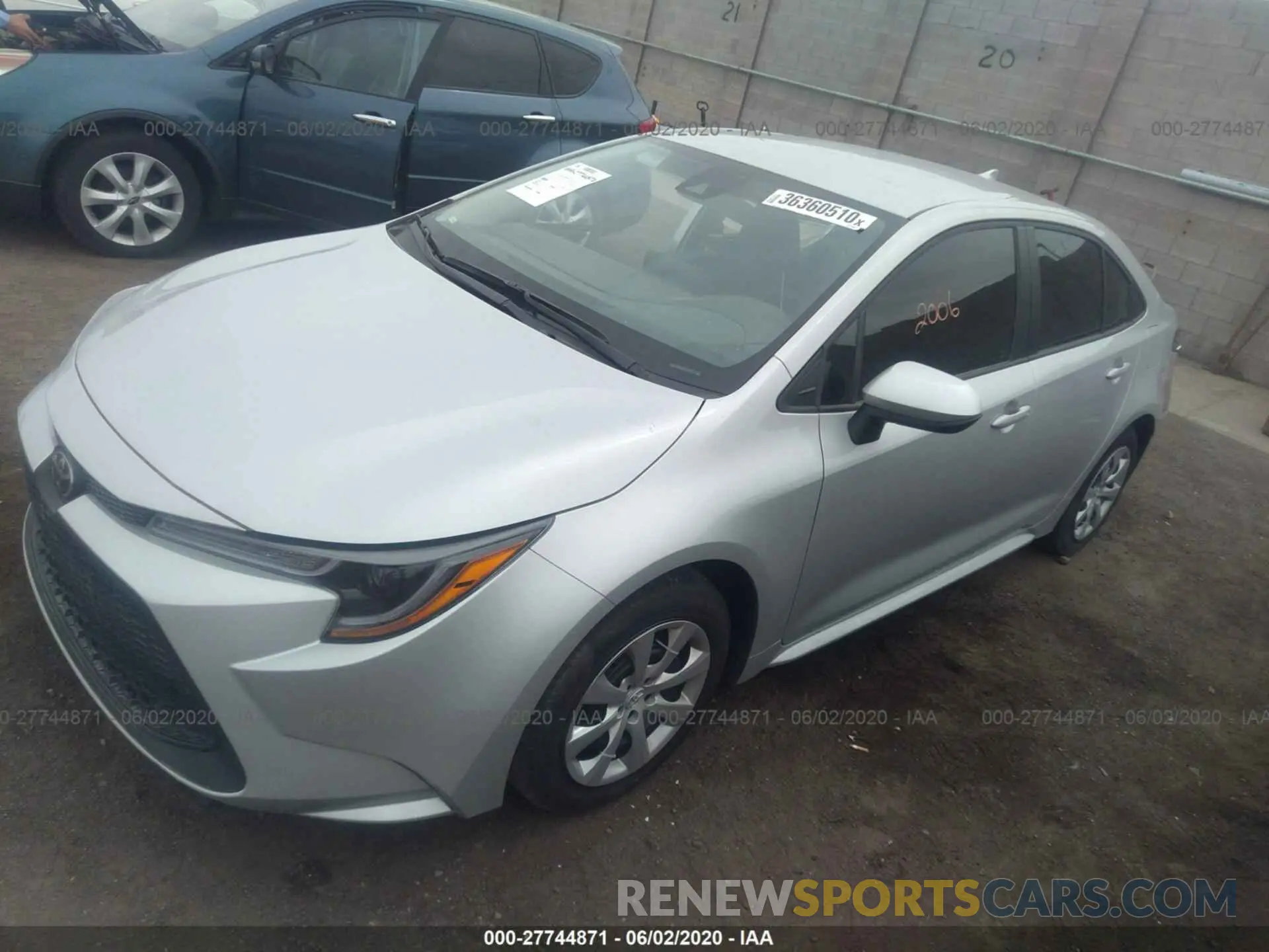 2 Photograph of a damaged car 5YFEPRAEXLP090462 TOYOTA COROLLA 2020