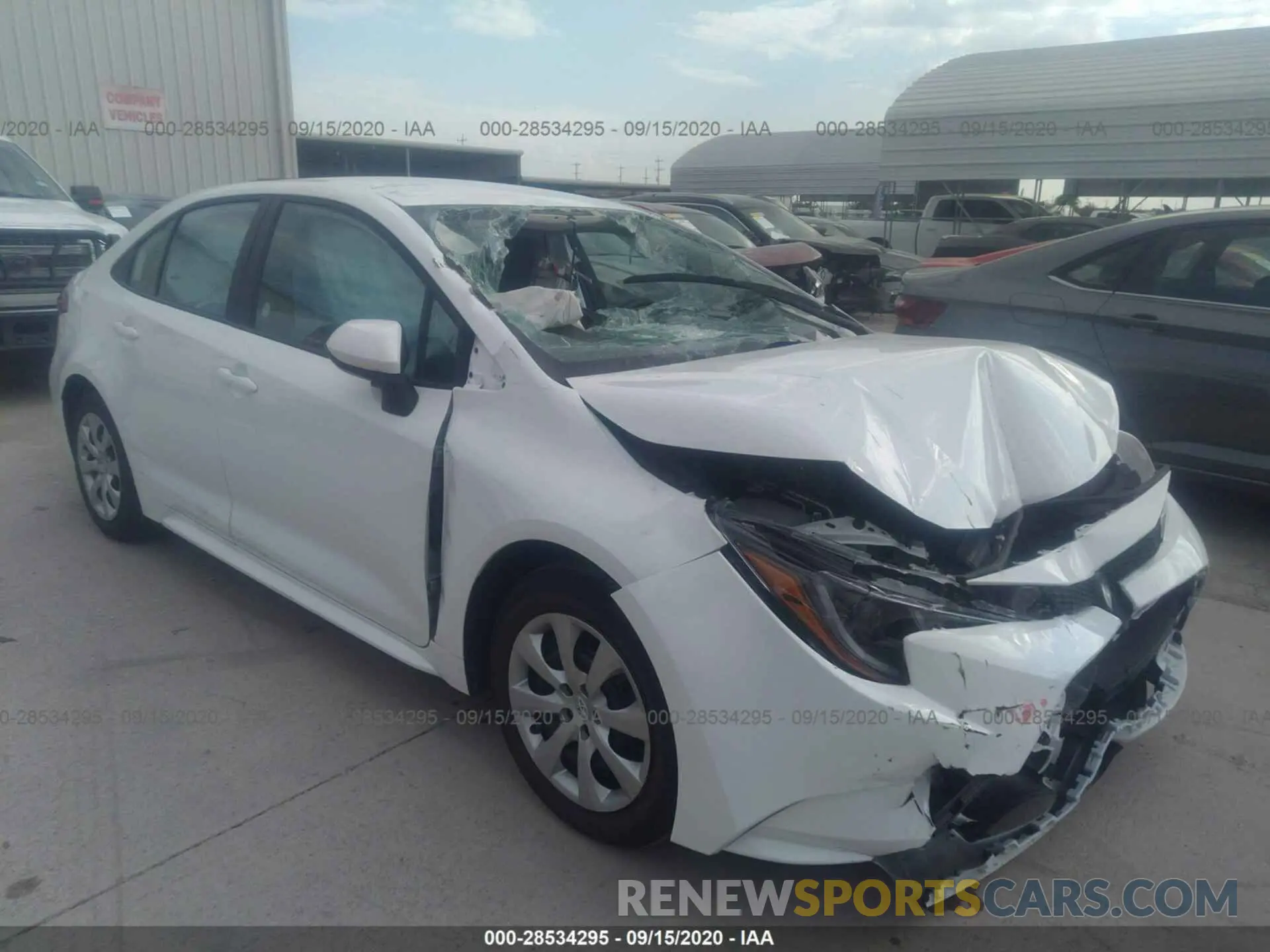 1 Photograph of a damaged car 5YFEPRAEXLP109351 TOYOTA COROLLA 2020