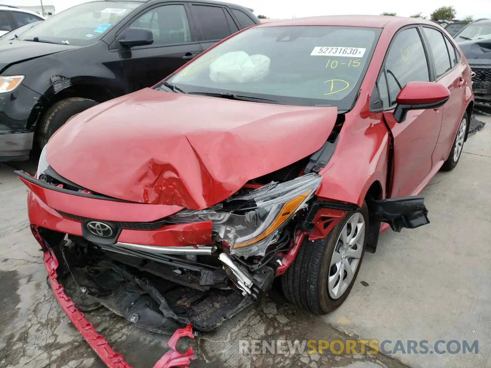 2 Photograph of a damaged car 5YFEPRAEXLP136534 TOYOTA COROLLA 2020